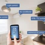 Remote home control system on a smart phone.
